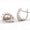 Load image into Gallery viewer, Leaves Diamond Huggie Earrings, 14k Solid Gold, Natural Diamonds, Marquise Pavé Cocktail Jewelry, Bridal Statement Hoops
