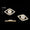 Load image into Gallery viewer, Evil Eye Diamond Charm, 14k Solid Gold, Natural Diamonds, Dual Tone Everyday Pendant, Cluster Set Staking Necklace, Ready To Ship
