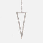 Load image into Gallery viewer, Double Triangle Layered Diamond Charm Necklace, 14k Solid Gold, Natural Diamonds, Ready To Ship, Women&#39;s Day Gift
