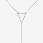 Load image into Gallery viewer, Double Triangle Layered Diamond Charm Necklace, 14k Solid Gold, Natural Diamonds, Ready To Ship, Women&#39;s Day Gift
