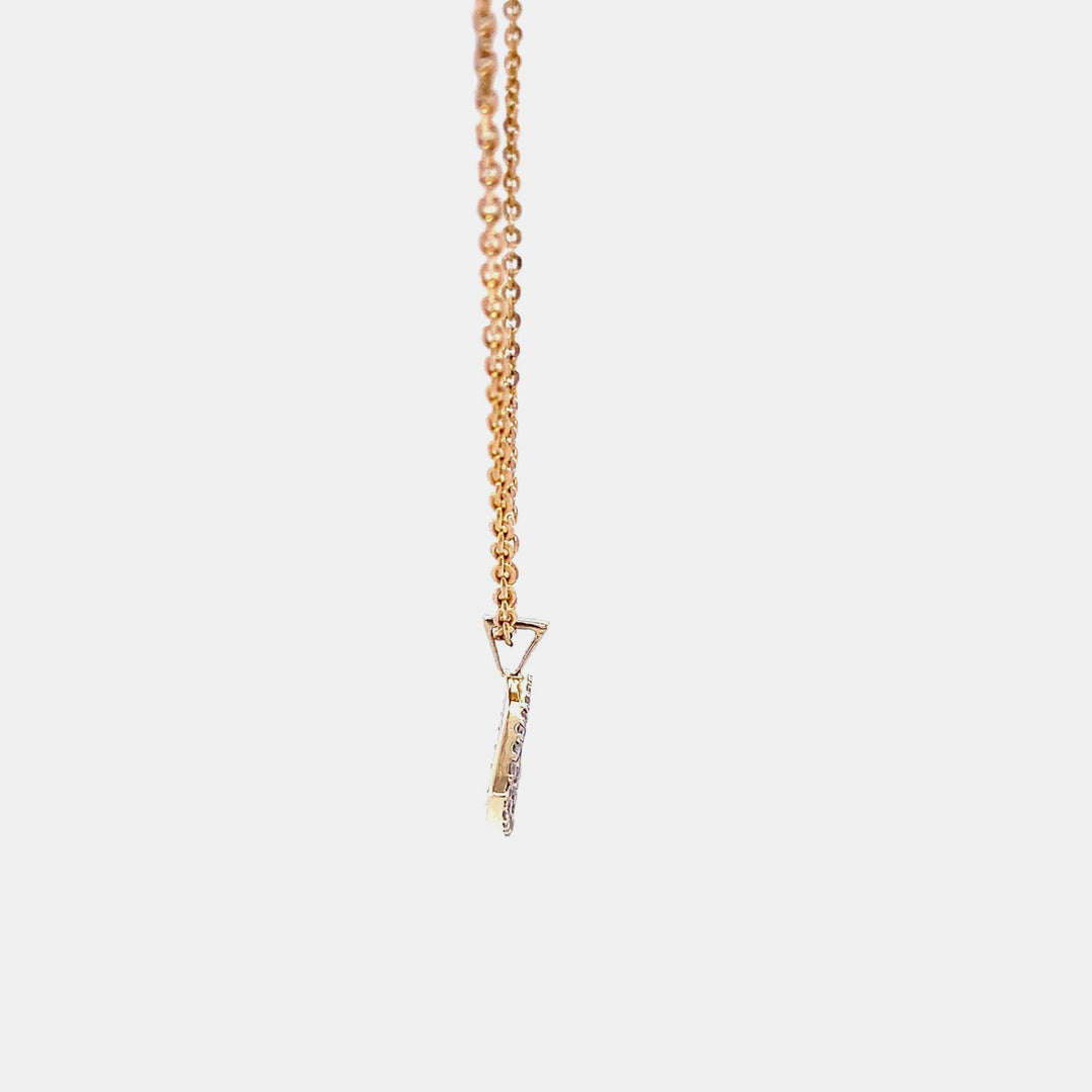 Evil Eye Diamonds Charm Necklace, 14k Solid Gold With Blue Enamelling, Natural Diamonds, Ready To Ship, Women&#39;s Day Gift