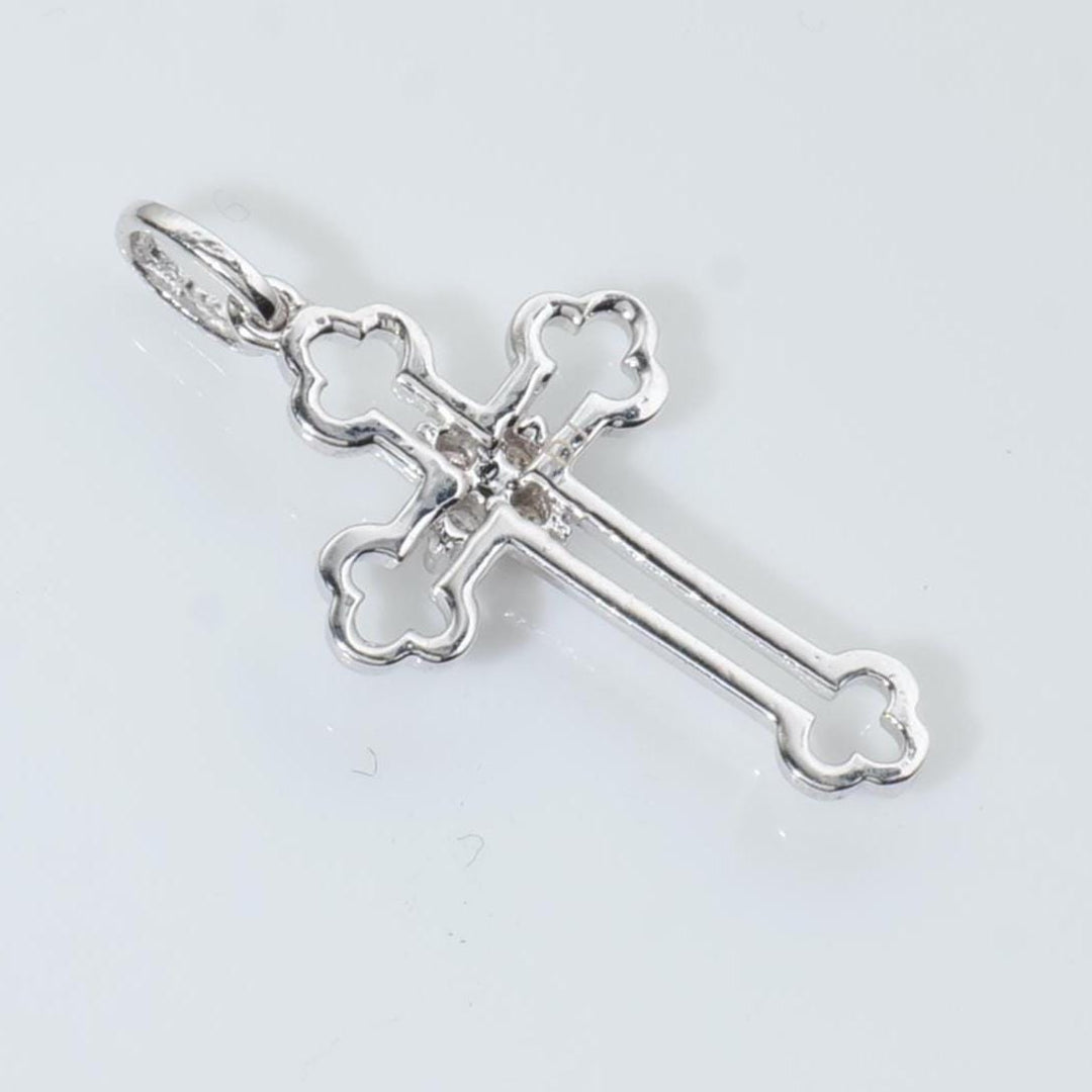 Floral Cross Diamond Pendant, 14k Solid Gold, Natural Diamonds, IGI Certified, Religious Adjustable Necklace, Everyday Jewelry, Gift for Her