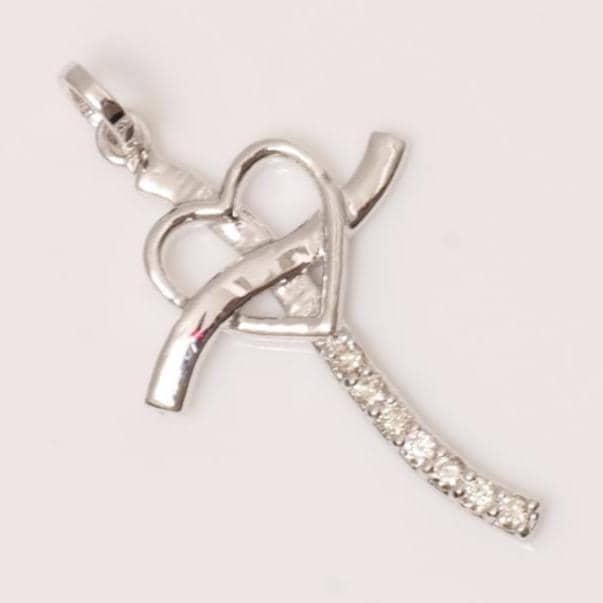 Diamond Heart Cross Pendant, 14k Solid Gold, Natural Diamonds, Cross Necklace With Adjustable Chain, Minimalistic Everyday Jewelry