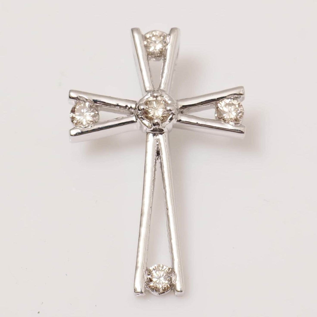 Diamond Cross Pendant in 14k Solid Gold, Bezel Set Natural Diamond, IGI Certified, Cross Adjustable Necklace, Everyday Jewelry, Gift For Her