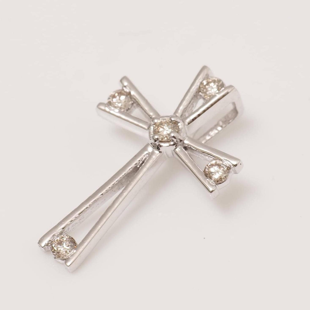 Diamond Cross Pendant in 14k Solid Gold, Bezel Set Natural Diamond, IGI Certified, Cross Adjustable Necklace, Everyday Jewelry, Gift For Her