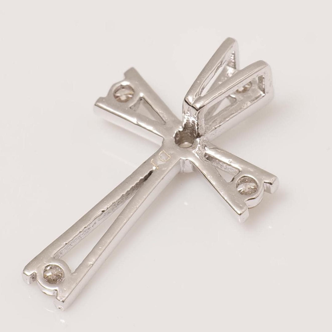 Diamond Cross Pendant in 14k Solid Gold, Bezel Set Natural Diamond, IGI Certified, Cross Adjustable Necklace, Everyday Jewelry, Gift For Her
