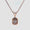Load image into Gallery viewer, Baguette &amp; Round Pendant Necklace, 14k Solid Gold, Rectangular Illusion and Halo Setting, Natural Diamonds, Ready To Ship, Women&#39;s Day Gift
