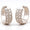 Load image into Gallery viewer, Wide Band Huggie Diamond Earrings, 14k Solid Gold, Natural Diamonds, Pavé Statement Hoop, Cocktail Party Jewelry, Wedding Earrings

