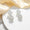 Load image into Gallery viewer, Floral Heart Halo Diamond Studs, 14k Solid Gold, Natural Diamonds, White Sapphire Gemstone Earrings, Statement Jewelry, Bridal Cocktail Stud
