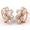 Load image into Gallery viewer, Flower Halo Diamond Huggie Earrings, 14k Solid Gold, Natural Diamonds, Cluster Baguette Cocktail Jewelry, Statement Wedding Earrings
