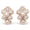 Load image into Gallery viewer, Flower Halo Diamond Huggie Earrings, 14k Solid Gold, Natural Diamonds, Cluster Baguette Cocktail Jewelry, Statement Wedding Earrings
