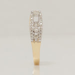 Load image into Gallery viewer, Solitaire Engagement ring, 14k Solid Gold, Natural Diamonds, Two-Toned Ring, Bridal Jewelry, Promise Ring, Wedding Diamond Band
