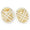 Load image into Gallery viewer, Oval Rutile Quartz Earrings, 14k solid Gold, Natural Diamonds, Golden Gemstone Studs, Crisscross Cabochon Studs, Cocktail Statement Jewelry
