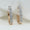 Load image into Gallery viewer, Oval Diamond Earrings,  14k Solid Gold, Natural Diamonds, Geometric Chevron Pavé Hoops, Minimalist Statement Jewelry, Wedding Jewelry
