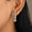 Load image into Gallery viewer, Geometric Diamond Dangle Earrings, 14K Solid Gold, Natural Diamonds, Halo Baguette Square Drop, Cocktail Statement Jewelry
