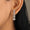 Load image into Gallery viewer, Geometric Diamond Dangle Earrings, 14K Solid Gold, Natural Diamonds, Halo Baguette Square Drop, Cocktail Statement Jewelry
