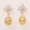 Load image into Gallery viewer, Flower Diamond Citrine Drop Earrings, 14k Solid Gold, Natural Diamonds, Oval Gemstone Cocktail Dangler, Floral Statement Cocktail Earrings
