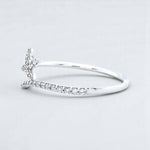 Load image into Gallery viewer, Leaf Vine Diamond Ring, 14k Solid Gold, Natural Diamonds, Stackable Floral Jewelry, Minimalist Everyday Band
