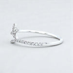 Load image into Gallery viewer, Leaf Vine Diamond Ring, 14k Solid Gold, Natural Diamonds, Stackable Floral Jewelry, Minimalist Everyday Band
