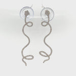 Load image into Gallery viewer, Dangle Diamond Earrings In 14k Solid Gold, Serpentine Chandelier Earrings With Natural Diamonds, Ready To Ship, Women&#39;s Day Gift
