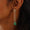 Load image into Gallery viewer, Tear Drop Emerald Diamond Dangle Earrings, 14K Solid Gold, Round &amp; Baguette Natural Diamonds, Ready To Ship, Women&#39;s Day Gift
