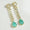 Load image into Gallery viewer, Tear Drop Emerald Diamond Dangle Earrings, 14K Solid Gold, Round &amp; Baguette Natural Diamonds, Ready To Ship, Women&#39;s Day Gift
