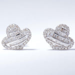 Load image into Gallery viewer, Baguette Diamond Studs Earrings, 14k Solid Gold, Natural Diamonds, Minimalist Earrings, Everyday Statement Earrings, Illusion Set Studs
