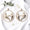 Load image into Gallery viewer, Mother Child Stud Earrings, 14k Solid Gold, Natural Diamonds, Eternity Bond Statement Earrings, Circle Geometric Jewelry
