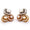 Load image into Gallery viewer, Halo Diamond Stud Earrings, Oval, Emerald &amp; Round Natural Diamonds, 14K Solid Gold, Three Tone Statement Studs, Bridal Wedding Earrings
