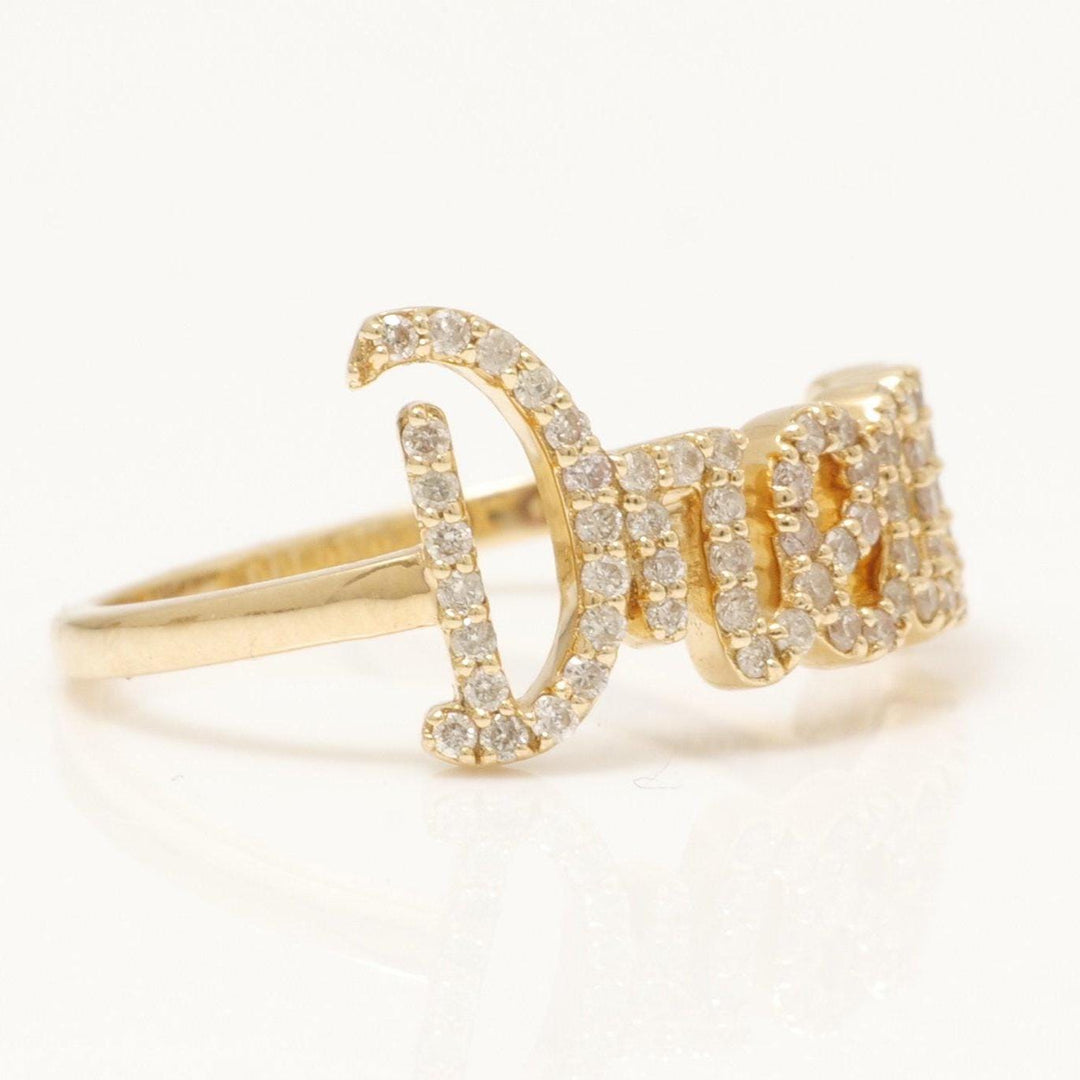 Dream Diamond Ring, 14k Solid Gold, Natural Diamonds, Personalized Statement Ring, Inspirational Jewellery, Everyday Ring, Certified Jewelry