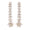 Load image into Gallery viewer, Floral Cluster Diamond Dangle Earrings, 14k Solid Gold, Natural Diamonds, Pear Drop Cocktail Jewelry, Bridal Statement Earrings
