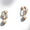 Load image into Gallery viewer, Pearl Drop Huggie Earrings, 14k Solid Gold, Natural Diamonds, Illusion Set Statement Jewelry, Bridal Cocktail Earrings
