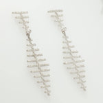 Load image into Gallery viewer, Abstract Dangle Diamond Earrings, 14k Solid Gold, Natural Diamonds, Geometric Linear Jewelry, Modern Statement Jewelry, Bridal Danglers
