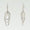 Load image into Gallery viewer, Triple Hoop Diamond Dangle Earrings, 14k Solid Gold, Natural Diamonds, Oval Drop Earrings, Cocktail Statement Dangler
