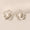 Load image into Gallery viewer, Floral Pearl Diamond Earrings, 14k Solid Gold, Natural Diamonds, Pave Flower Studs, Everyday Cocktail Jewelry, Cluster Pave Setting
