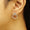 Load image into Gallery viewer, Circle Baguette Diamond Earrings, 14k Solid Gold, Natural Diamonds, Geometric Hoop Studs, Minimalist Cocktail Jewelry, Everyday Earrings
