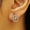 Load image into Gallery viewer, Teardrop Rose Diamond Stud Earrings, 14k Solid Gold, Natural Diamonds, Cluster Pave Setting, Everyday Minimalistic Earrings
