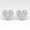 Load image into Gallery viewer, Heart Cluster Stud Earrings, 14k Solid Gold, Natural Diamonds, Angel Marquise Wings Earrings, Bridal Statement Jewelry, Cocktail Studs
