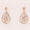 Load image into Gallery viewer, Teardrop Diamond Dangle Earrings, 14k Solid Gold, Natural Diamond, Dual Tone Bridal Earrings, Filigree Drop Earrings, Statement Earrings
