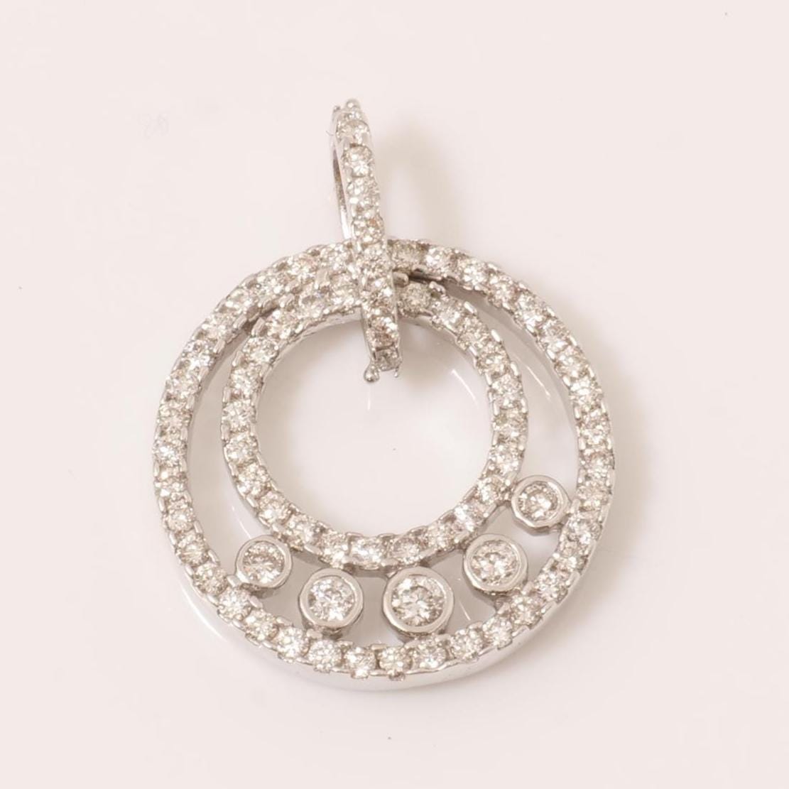 Circle Diamond Halo Pendant, 14k Solid Gold, Natural Diamonds, Bezel Set Necklace, Everyday Minimalistic Stackable Pendant