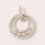 Load image into Gallery viewer, Circle Diamond Halo Pendant, 14k Solid Gold, Natural Diamonds, Bezel Set Necklace, Everyday Minimalistic Stackable Pendant
