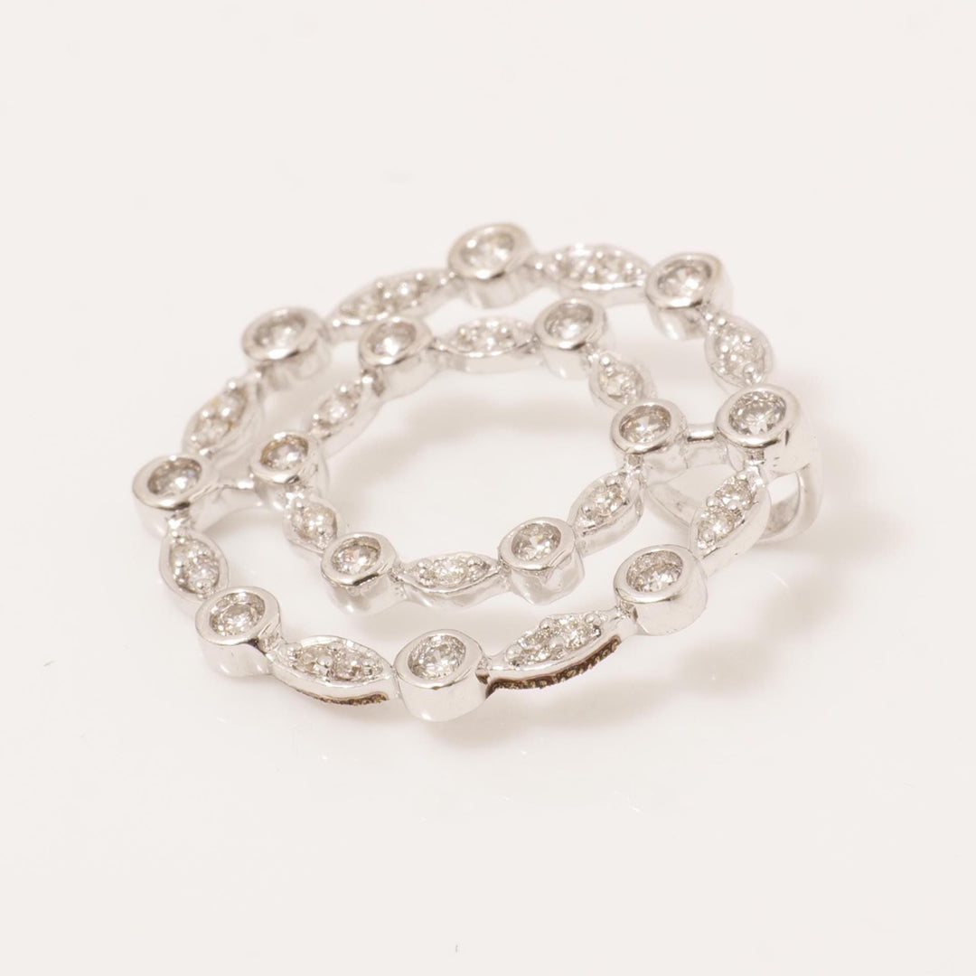 Circle Natural Diamond Pendant: 14k Solid Gold Bezel And Illusion Set Layering Necklace, IGI Certified, Ready To Ship