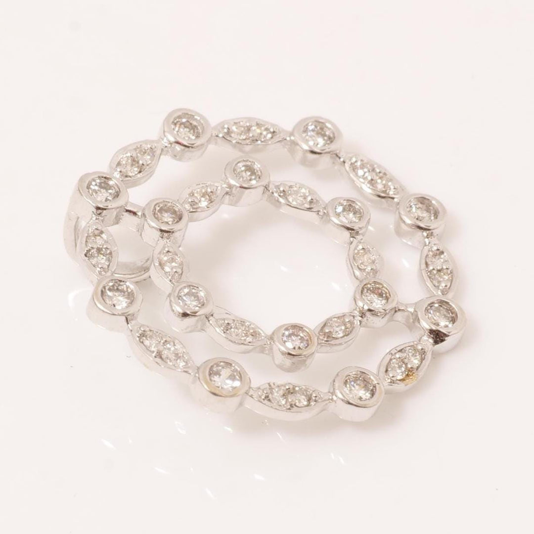 Circle Natural Diamond Pendant: 14k Solid Gold Bezel And Illusion Set Layering Necklace, Certified Jewelry