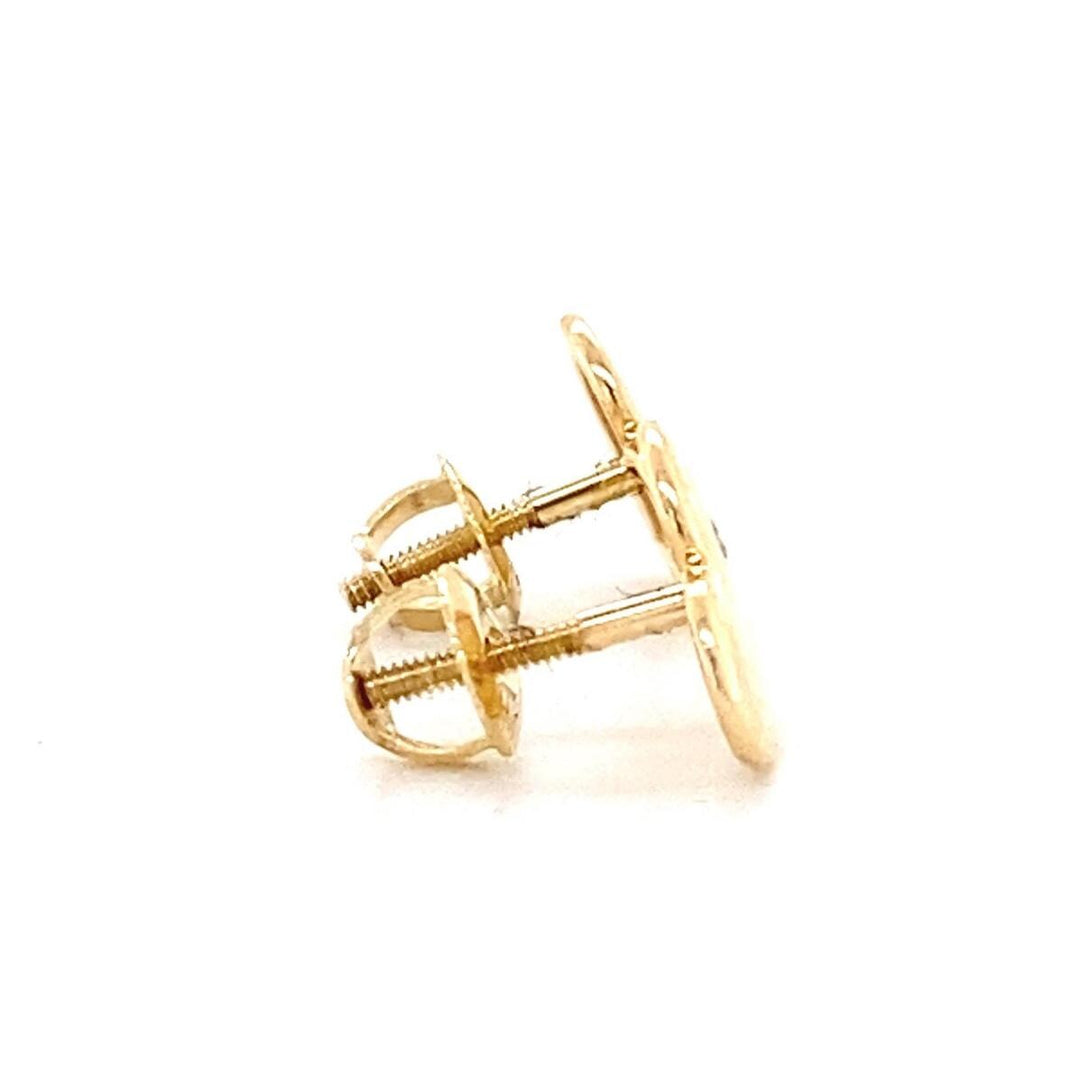 Kids Heart Diamond Stud Earrings, 14k Solid Gold, Natural Diamonds, Gift for toddlers/girls/kids, Ready To Ship, HRD Certified