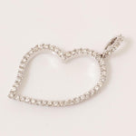 Load image into Gallery viewer, Open Heart Diamond Pendant, 14k Solid Gold, Natural Diamonds, Layering Minimalist Chain Necklace,  Love Everyday Jewelry
