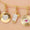 Load image into Gallery viewer, Juice Glass Diamond Charm, 14k Solid Gold, Natural Diamonds, Summer Staking Necklace, Dual Tone Fun Minimalist Pendant, Ready To Ship
