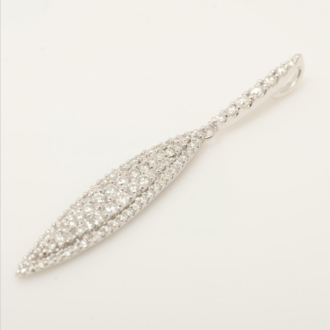 Leaf Natural Diamond Halo Drop Pendant: 14k Solid Gold Minimalist Layering Necklace,  IGI Certified, Ready To Ship