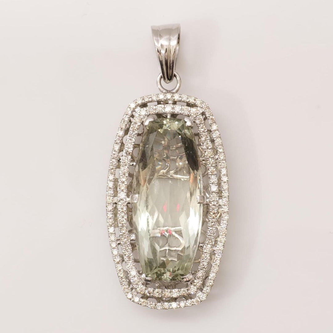 Amethyst Halo Natural Diamond Pendant: 14k Solid Gold Oval Gemstone Filigree Jewellery, Certified Jewelry, Ready To Ship