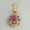 Load image into Gallery viewer, Filigree Ruby Diamond Pendant Necklace, 14k Solid Gold, Natural Diamond, Gemstone Statement Chain Pendant, Pear Vintage Jewelry

