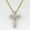 Load image into Gallery viewer, Diamond Cross Pendant, 14k Solid Gold, Natural Diamonds, Baguette Necklace With Adjustable Chain, Communion Religious Jewelry, Faith Pendant
